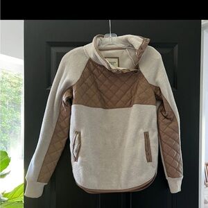 Abercrombie & Fitch Kids Quilted Jacket in Cream and Brown